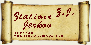 Zlatimir Jerkov vizit kartica